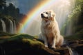 Pet Heaven Serene Rainbow Bridge Sunlight.AI