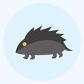 Pet Hedgehog Icon in trendy flat style isolated on soft blue background Royalty Free Stock Photo