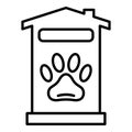 Pet hotel house icon, outline style
