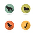 Pet Icons Set. Vet Symbols. Collection of pets icon silh Royalty Free Stock Photo