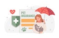 Pet Insurance Service Cartoon Composition