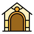 Pet kennel icon vector flat Royalty Free Stock Photo