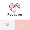 Pet Lover Dog Care Love Heart Veterinarian Logo