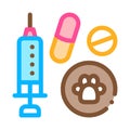 Pet Medicaments Icon Vector Outline Illustration