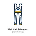 Pet Nail Trimmer Line Color Icon