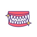 Pet oral hygiene RGB color icon Royalty Free Stock Photo