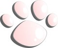 Pet paw symbol vector