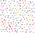 Pet paws colorful on white seamless pattern background.