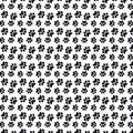 Pet Paws Pattern Black and White Background Royalty Free Stock Photo