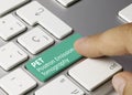 PET Positron Emission Tomography - Inscription on Green Keyboard Key Royalty Free Stock Photo