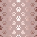 Pet prints seamless pattern. Paw texture. Cute background for pets  dog or cat. Foot puppy. Repeated shape paw. Footprint pet Royalty Free Stock Photo