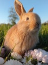 Pet rabbit grass