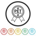 Pet ring icon isolated on white background color set Royalty Free Stock Photo
