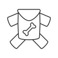 Pet`s clothes linear icon