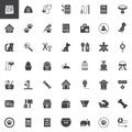 Pet shop accessories vector icons set