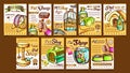 Pet Shop Assortment Advertising Posters Vector