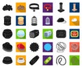 Pet shop black,flat icons in set collection for design.The goods for animals vector symbol stock web illustration. Royalty Free Stock Photo