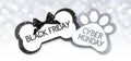 Pet shop black friday and cyberg monday sale text write on gift