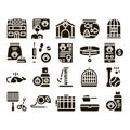 Pet Shop Collection Elements Icons Set Vector Royalty Free Stock Photo