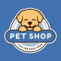 Pet Shop Cute Puppy Logo Design Royalty Free Stock Photo