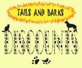 Pet shop desigh - banner discount. Paw print on letters