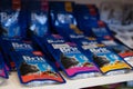 Pet shop. Dog and cat Food Products On Animals Supermarket Shelf. Kropivnitskiy, Ukraine, July 28, 2020