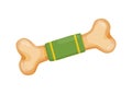 Pet shop icon. Decorative bone for dog. Pet accessory. Vector illustration in flat style clip art. Petshop supermarket Royalty Free Stock Photo