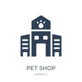 pet shop icon in trendy design style. pet shop icon isolated on white background. pet shop vector icon simple and modern flat Royalty Free Stock Photo