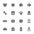 Pet shop icons Royalty Free Stock Photo