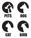 Pet shop label set Royalty Free Stock Photo