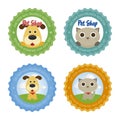 Pet shop labels Royalty Free Stock Photo