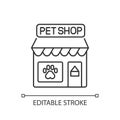 Pet shop linear icon