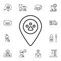 Pet shop, location flat vector icon in petshop pack Royalty Free Stock Photo