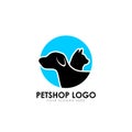 pet shop logo design template. pet home logo design vector icon