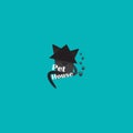 Pet shop logotype, creative logo for cats store, with black cat