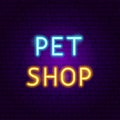 Pet Shop Neon Text