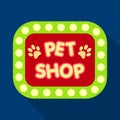 Pet shop sign.Pet shop single icon in black style vector symbol stock illustration web. Royalty Free Stock Photo