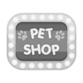 Pet shop sign.Pet shop single icon in black style vector symbol stock illustration web. Royalty Free Stock Photo