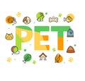 Pet Shop Signs Concept Card Poster. Vector Royalty Free Stock Photo