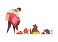 Pet Sitter Cartoon Icon