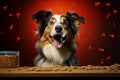 Pet store special Graphic art promoting dog food meal deal