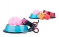 Pet nail scissors , collars, stainless Bowls and Rubber toy