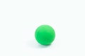 Pet supplies about rubber balls of green for pet on isolated white. Royalty Free Stock Photo