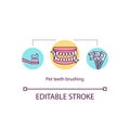 Pet teeth brushing concept icon Royalty Free Stock Photo