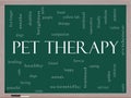 Pet Therapy Word Cloud Concept on a Blackboard Royalty Free Stock Photo