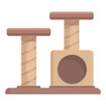 Pet toy house icon cartoon vector. Cat tower Royalty Free Stock Photo