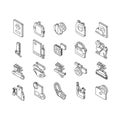 Pet Travel Equipment Collection isometric icons set vector Royalty Free Stock Photo