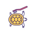 Pet turtle home treatment RGB color icon