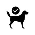 Pet vaccine protection icon