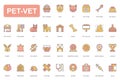 Pet vet concept simple line icons set. Pack outline pictograms